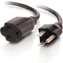 C2G CANADA 15Ft 18 Awg Outlet Saver Power Extension Cord (Nema 5-15P to Nema 5-15R) 03117