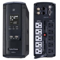 CYBERPOWER CANADA Brg1000Avrlcd 1000 Va / 600 Watts, 10 Outlets, Avr, Intelligent Lcd Mini-Tower UPS System