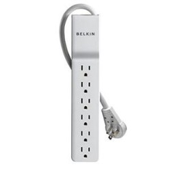 BELKIN 6-Outlet Commercial Power Strip Surge Protector With 8-Foot Cord And Rotating Plug, 720 Joules (Be106000-08R)