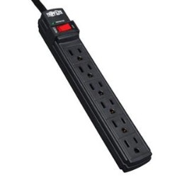 TRIPP LITE Protect It 6-Outlet Surge Protector 6 Ft. Cord 360 Joules Diagnostic Led Housing Tlp6B In Black