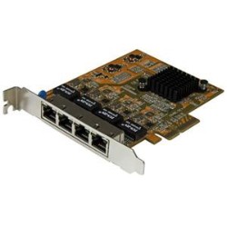STARTECH Add Four Gigabit Ethernet Ports to A Client Server Or Workstation Through One PCi Express Slot 4-Port PCi Expre