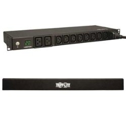 TRIPP LITE Metered Pdu, 20A, 10 Outlets (8 C13 & 2 C19), 200-240V, C20 / L6-20P Adapter, 12 Ft. Cord, 1U Rack-Mount Powe
