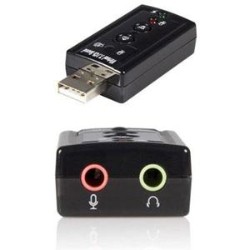 STARTECH Turn A USB Port Into A Virtual 7.1 Channel Sound Card USB Sound Card USB External Sound Card Laptop Sound Card
