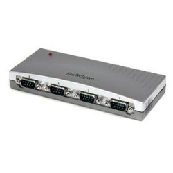 STARTECH IcUSB2324 USB to Serial Adapter Hub 4 Port Bus Powered Db9 (9-Pin) USB Serial Ftdi USB to Serial Adapter