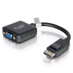 CABLES TO GO C2G 8In Displayport to VGA Adapter Converter Male to Female Active 54323 In Black