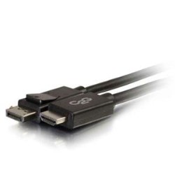 CABLES TO GO C2G 10Ft Displayport Male to HDMI Male Adapter Cable (Dp to HDMI) 54327 In Black