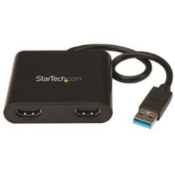 STARTECH Use This USB Video Adapter to Connect Two Independent HDMI Displays to A SingleUSB Port USB 3.0 Hub USB to HDMI