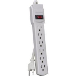 CYBERPOWERPC Cyberpower Gs60304 6 Outlets Power Strip 125V Input Voltage 3 Feet Cord Length