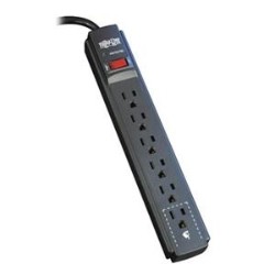 TRIPP LITE Protect It 6-Outlet Surge Protector 6 Ft. Cord 790 Joules Diagnostic Led Housing Tlp606B In Black