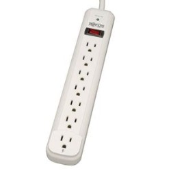 TRIPP LITE Protect It 7-Outlet Surge Protector 25 Ft. Cord 1080 Joules Diagnostic Led Light Housing Tlp725 In Gray