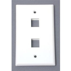 STARTECH Dual Outlet Rj45 Universal Wall Plate In White