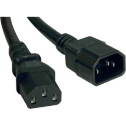 TRIPPLITE Heavy-Duty Power Extension Cord 15A, 14Awg (Iec-320-C14 to Iec-320-C13) 6-Ft.(P005-006)