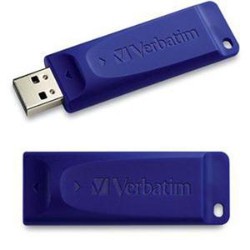 VERBATIM Flash Drive, USB 2.0, 16GB, Store N Go, Blue 97275