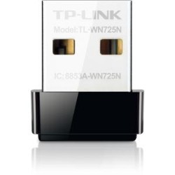 TP LINK Tp-Link 150Mbps Wireless N Nano USB Adapter Nano Size Realtek 1T1R 2.4Ghz 802.11B/g/n USB 2.0 1 Internal Antenna Tl-Wn72