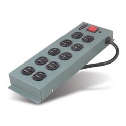 BELKIN 10-Outlet Metal Power Strip Surge Protector With 15-Foot Power Cord, 885 Joules (F9D1000-15)