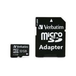 VERBATIM 32GB Premium Microsdhc Memory Card With Adapter, Uhs-I Class 10 44083