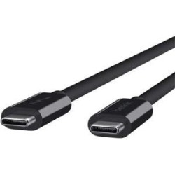 BELKIN Thunderbolt 3 USB Type-C to USB Type-C Male to Male Cable (3Ft, Black)