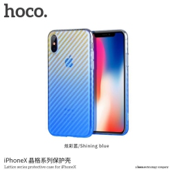 HOCO Lattice Series Protective Case for Iphone X White In Blue