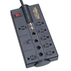 TRIPP LITE Surge Protector Power Strip 120V 8 Outlet Rj11 Rj45 Coax 10' Crd 3240 Joule 8 X Nema 5-15R 1800 Va 3240 J 120
