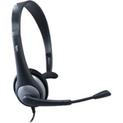 CYBERPOWERPC Cyber Acoustics Mono Headset W/ Boom Mic 3.5MM 7Ft Leatherette Moq24 Ac-104