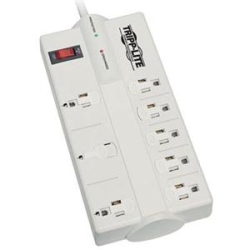 TRIPP LITE 8 Outlet Surge Protector Power Strip, 8Ft Cord Right Angle Plug, Lifetime Insurance & $75K Insurance (Tlp808)
