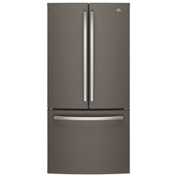 GE Profile 33" 24.8 Cu. Ft. French Door Refrigerator with Water & Ice Dispenser (PNE25NMLKES)-Slate