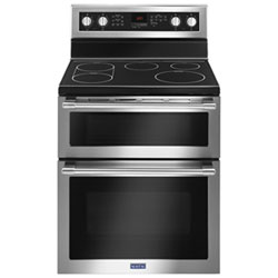 Maytag 30" 6.7 Cu. Ft. Double Oven 5-Element Freestanding Electric Range (YMET8800FZ) - Stainless