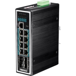 TRENDNET 12-Port Hardened Industrial Gigabit Poe+ Layer 2+ Managed Din-Rail Switch