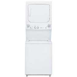 GE 4.4 Cu. Ft. Gas Washer & 4.4 Cu. Ft. Dryer Laundry Centre (GUD24GSSMWW) - White