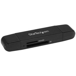 STARTECH Access Multiple Types Of Flash Memory Cards On A USB-C Or USB-A Phone Tablet Or Laptop USB Memory Card Reader F