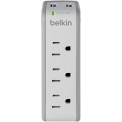 BELKIN 3Outlet Surgeplus Sugre Protector USB Swivel Charger 10Watt Bst300Bg