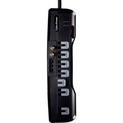CYBERPOWERPC Cyberpower Csht706Tc 6 Feet Outlets (Total): 7 Outlets (Widely Spaced): 1 Outlets 1950 Joules Surge Suppressor