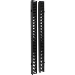 TRIPPLITE Smartrack 6-Ft. (1.8 M) Vertical Cable Manager Double Finger Duct With Cover & Toolless Mounting Srcableductv