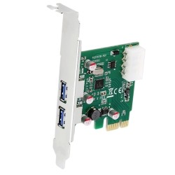 AXGEAR New 2 Port 5GBps USB 3.0 PCi-E PCi Express Card Adapter for Xp Vista Win 7 8
