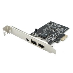 AXGEAR PCie PCi-E Firewire Ieee 1394 3 Port Fire Wire Controller Card for Desktop PC