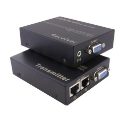 AXGEAR VGA Over Cat5E Extender VGA Through Rj45 Cat6 Network Extension With Audio Up to 1000Ft 300M