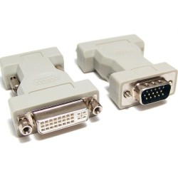 AXGEAR Dvi-I Female Analog 24+5 to VGA Male 15-Pin Connector Adapter Converter