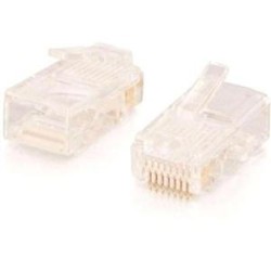 C2G CANADA /cables to Go 11381 Rj45 Cat5 8 X 8 Modular Plug for Round Stranded Cable 100Pk