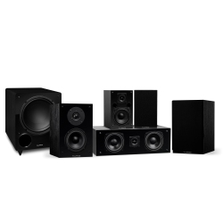 FLUANCE Elite High Definition Compact Surround Sound Home Theater 5.1 Channel System - Ash (Sx51Bc) In Black
