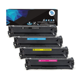 GOTONERS 4Pk HP New Compatible Ce320A Ce321A Ce322A Ce323A (128A) Cmyk Standard Toner Set for Laserjet Cm1410/1415, Cp1525