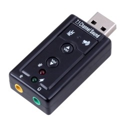 AXGEAR USB 2.0 to Audio External Sound Card Adapter Virtual 7.1 Ch Mic Speaker