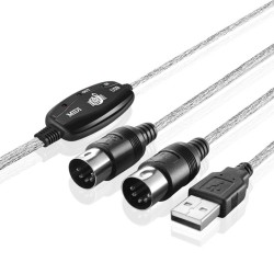 AXGEAR USB to Midi Cable Music Interface Cable Adapter Converter