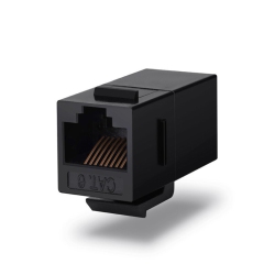 AXGEAR Cat6 Inline Coupler Keystone Rj45 Female to Female Snap-In Jack Insert - In Black