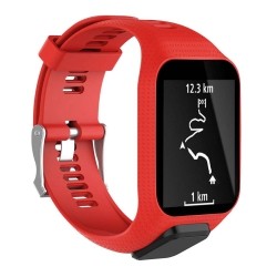 STRAPSCO Replacement Band Strap for Tomtom Runner 2 & 3 Watch In In Red