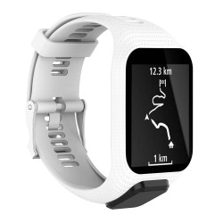 STRAPSCO Replacement Band Strap for Tomtom Runner 2 & 3 Watch In In White