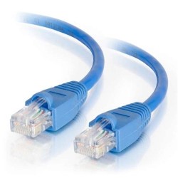 TECHCRAFT Cat6A Straight-Through Ethernet Cable Network 10 GBit/s Rj-45 20 Ft In Blue