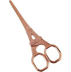 AROLLY Eiffel Tower Embroidery Scissors 5.51-Inch Small Sewing Scissors Retro Style Craft Scissors for Art Needle Work - Rose In Gold