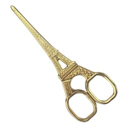 AROLLY Eiffel Tower Embroidery Scissors 5.51-Inch Small Sewing Scissors Retro Style Craft Scissors for Art Needle Work -Gold