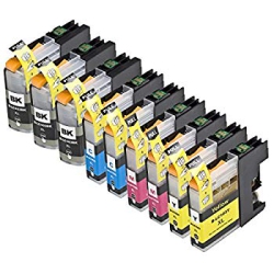 ZULU INKS 9 Pack Compatible Brother Lc101 Lc103 3 Black 2 Cyan 2 Magenta 2 for Use With Brother Dcp-J152W Mfc-J245 Mfc-J28 In Yellow
