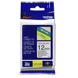 BROTHER Tze231 Genuine P-Touch Tape (12MM On White) In Black